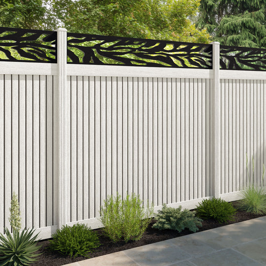 Virtis Malawi Fence Panel - Light Stone - with our composite posts