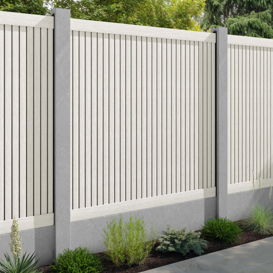 Virtis Fence Panel - Light Stone - for existing concrete posts