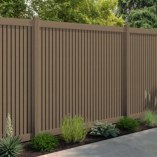 Virtis Fence Panel - Teak - with our composite posts