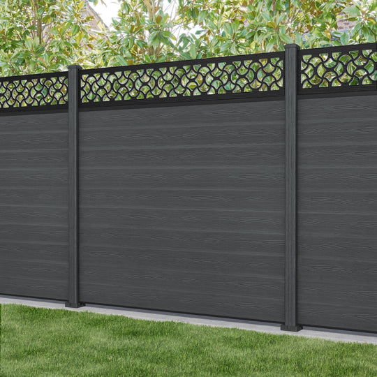 Classic Vida Fence Panel - Dark Grey - with our composite posts