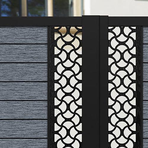 Fusion Vida Straight Top Driveway Gate - Anthracite - Middle & End Screen