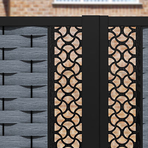 Ripple Vida Straight Top Driveway Gate - Anthracite - Middle Screen