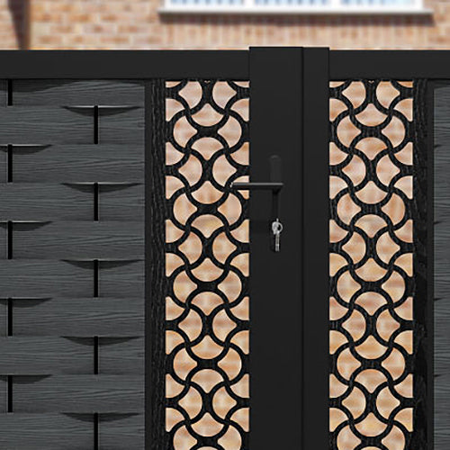 Ripple Vida Straight Top Driveway Gate - Dark Grey - Middle Screen