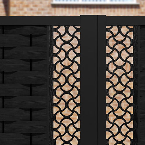 Ripple Vida Straight Top Driveway Gate - Black - Middle Screen