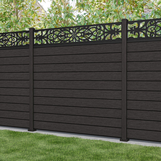 Fusion Windsor Fence Panel - Dark Oak - with our composite posts