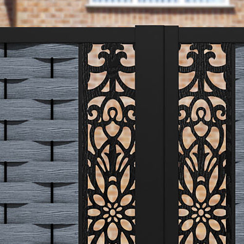 Ripple Windsor Straight Top Driveway Gate - Anthracite - Middle & End Screen
