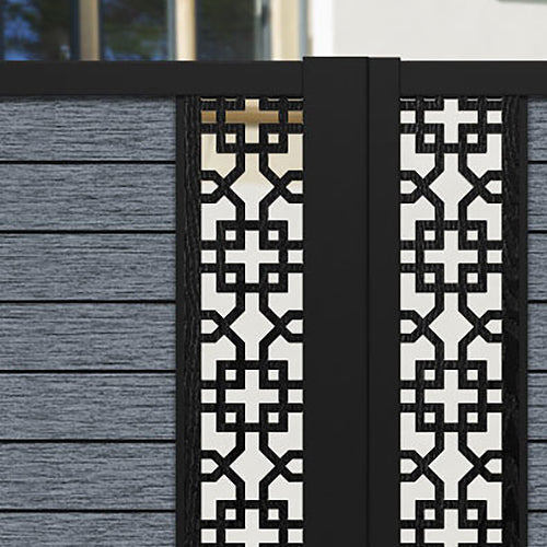 Fusion Zaria Straight Top Driveway Gate - Anthracite - Middle & End Screen