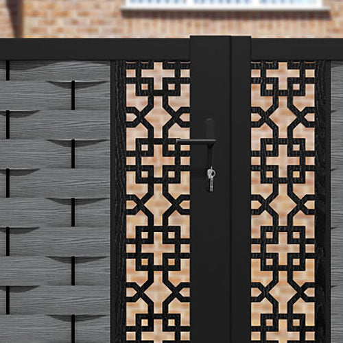 Ripple Zaria Straight Top Driveway Gate - Mid Grey - Middle Screen