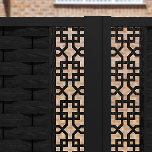 Ripple Zaria Straight Top Driveway Gate - Black - Middle Screen