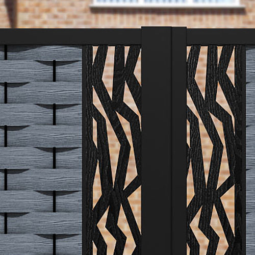 Ripple Zenith Straight Top Driveway Gate - Anthracite - Middle Screen