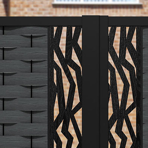 Ripple Zenith Straight Top Driveway Gate - Dark Grey - Middle Screen