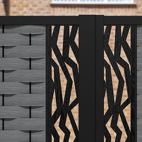 Ripple Zenith Straight Top Driveway Gate - Mid Grey - Middle Screen