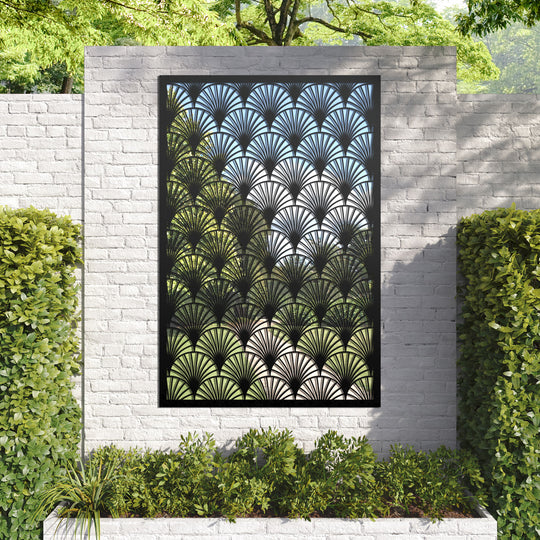 Laurel outdoor decorative mirrored panel