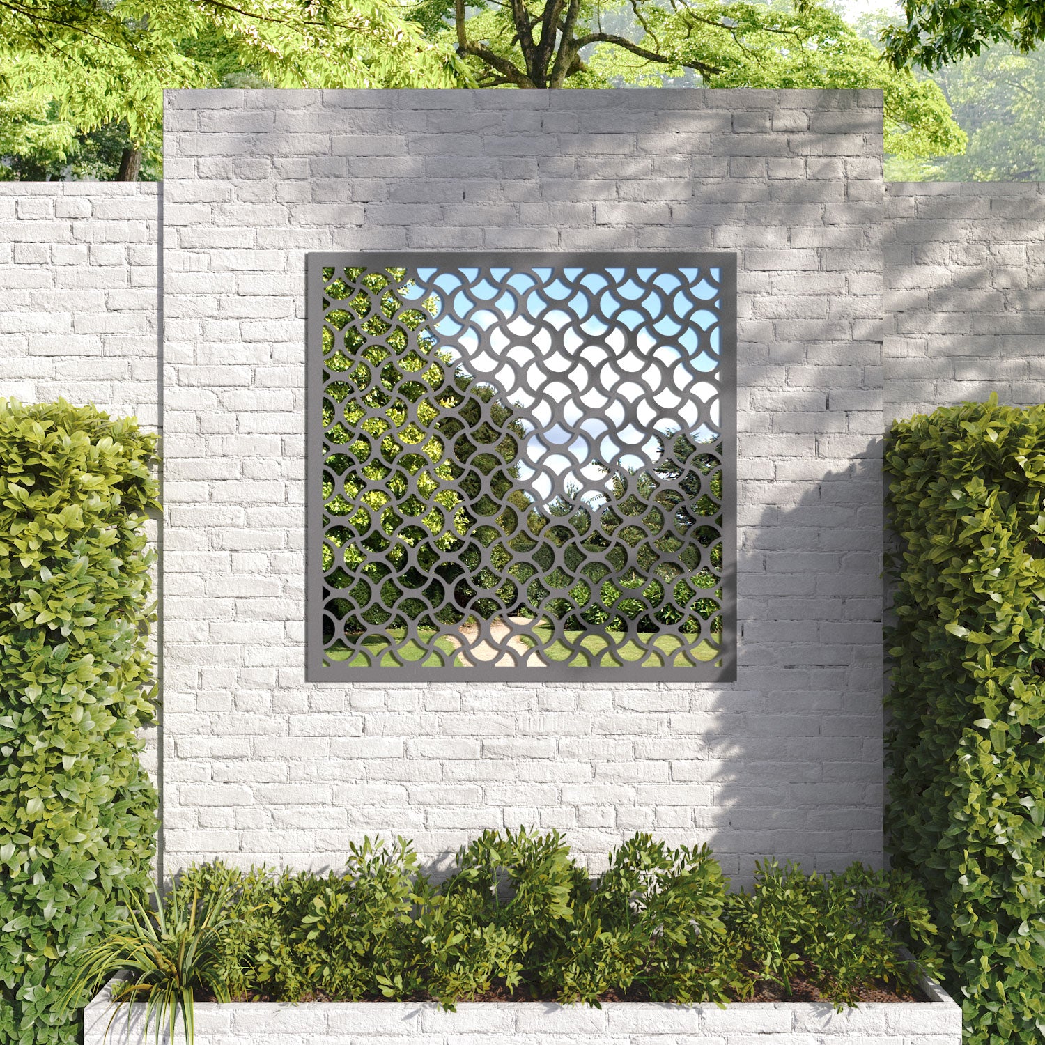 Vida outdoor decorative mirrored panel