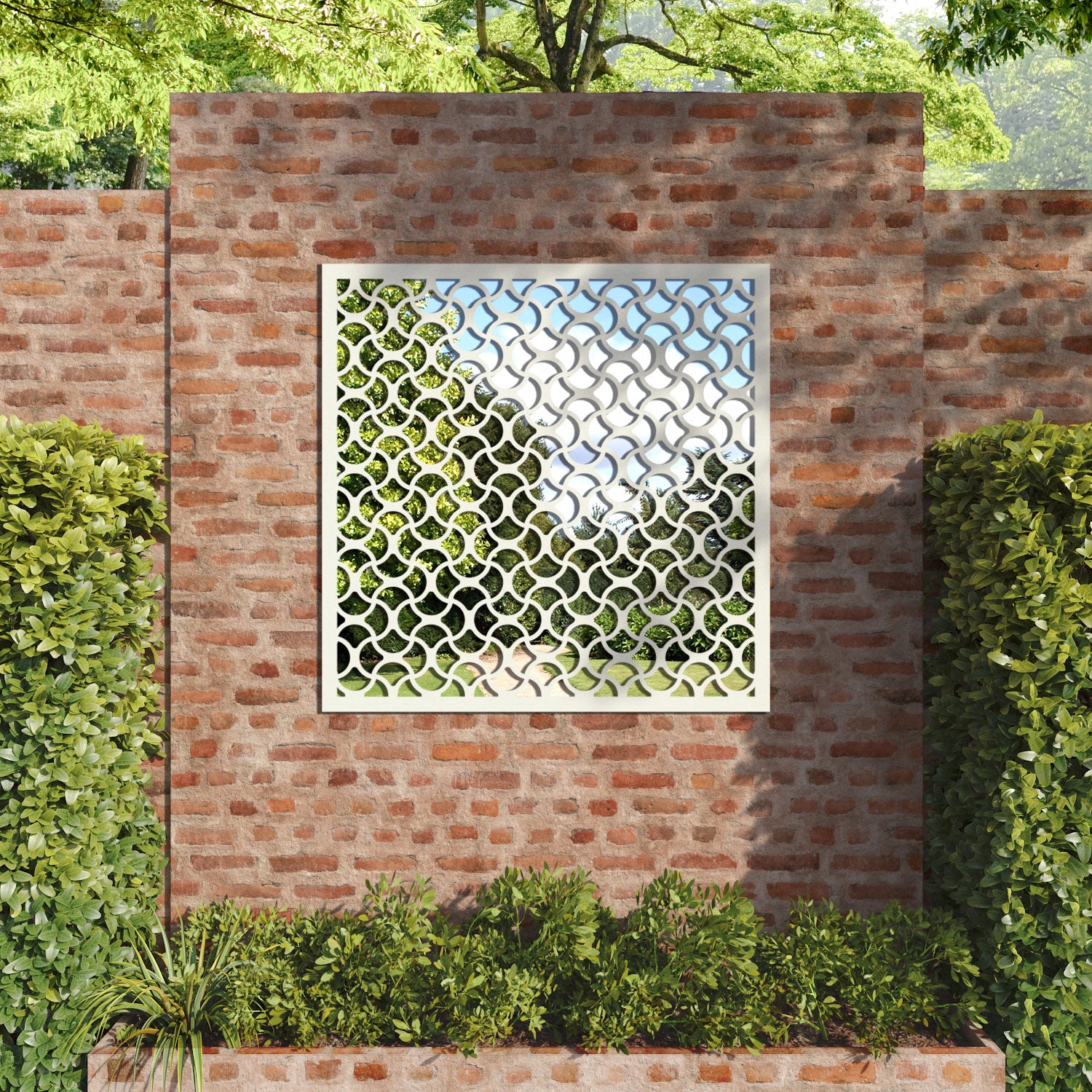 Vida outdoor decorative mirrored panel