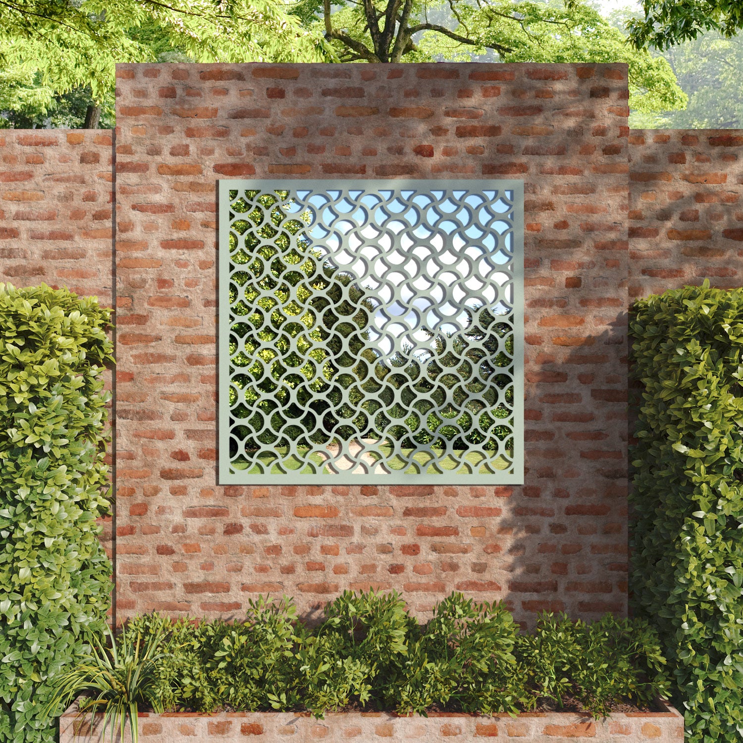 Vida outdoor decorative mirrored panel