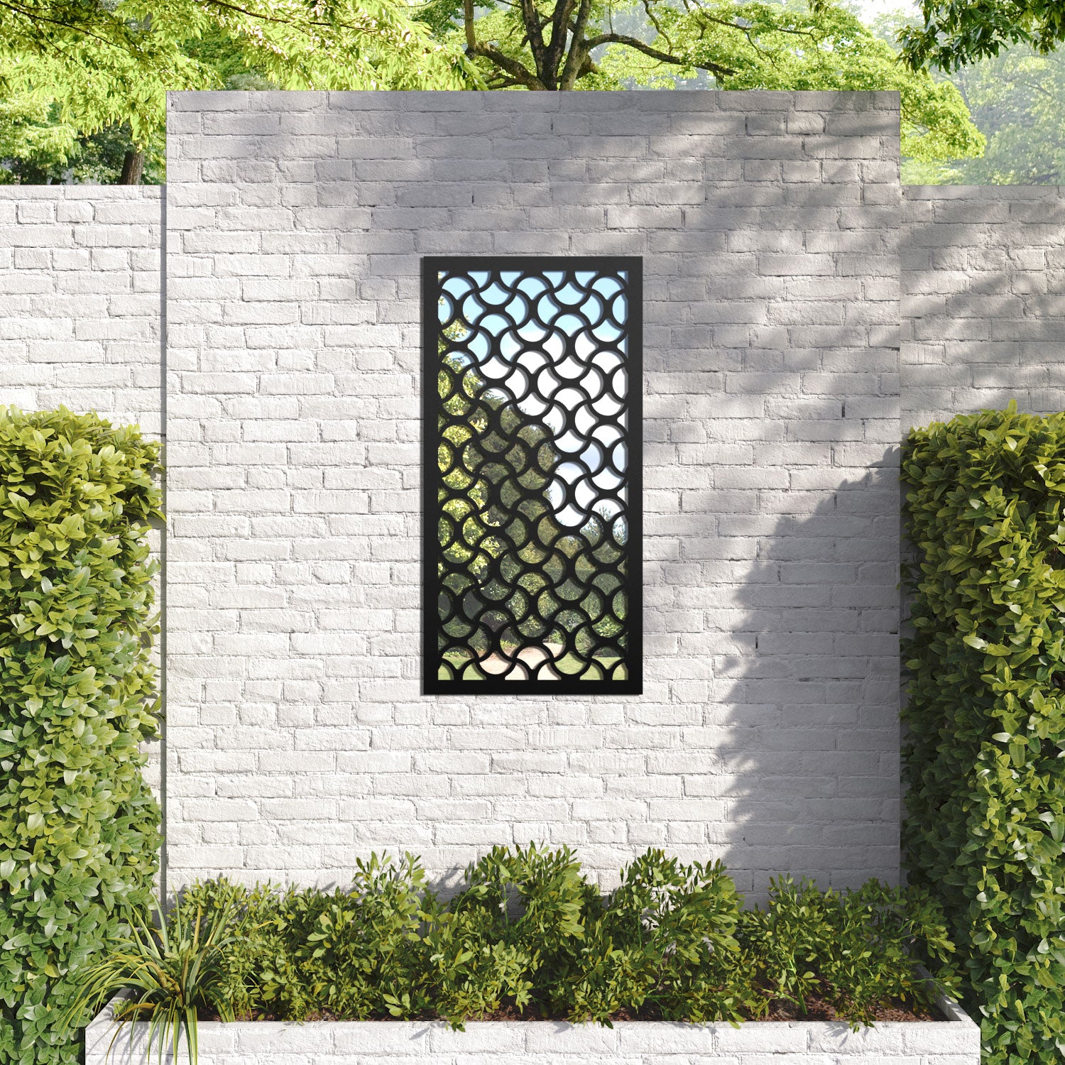 Vida outdoor decorative mirrored panel