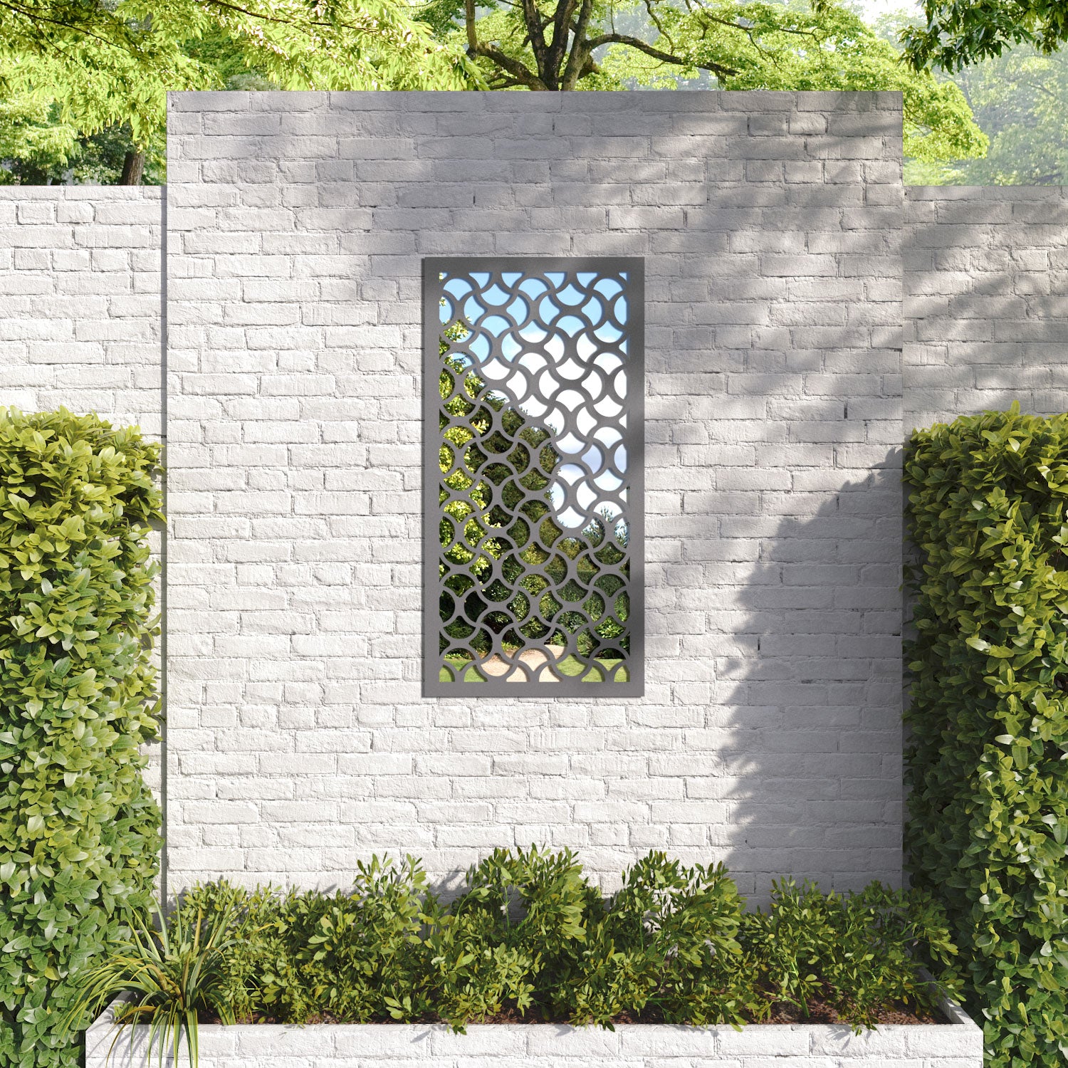 Vida outdoor decorative mirrored panel