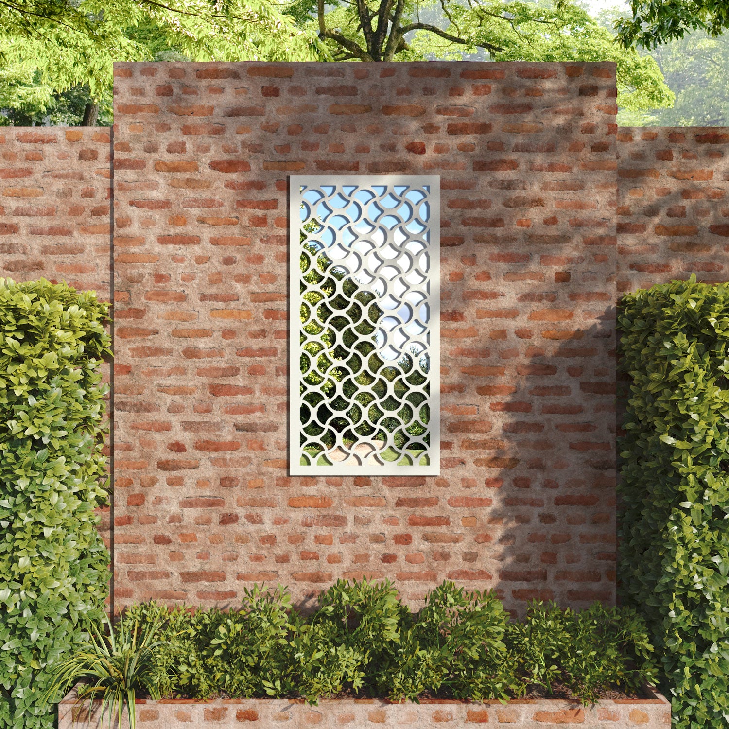 Vida outdoor decorative mirrored panel