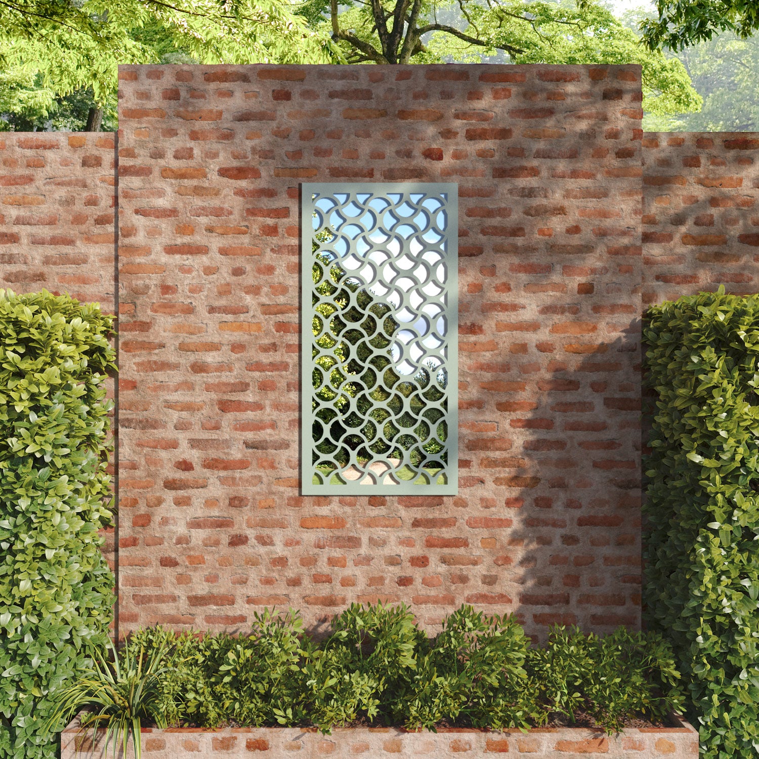 Vida outdoor decorative mirrored panel