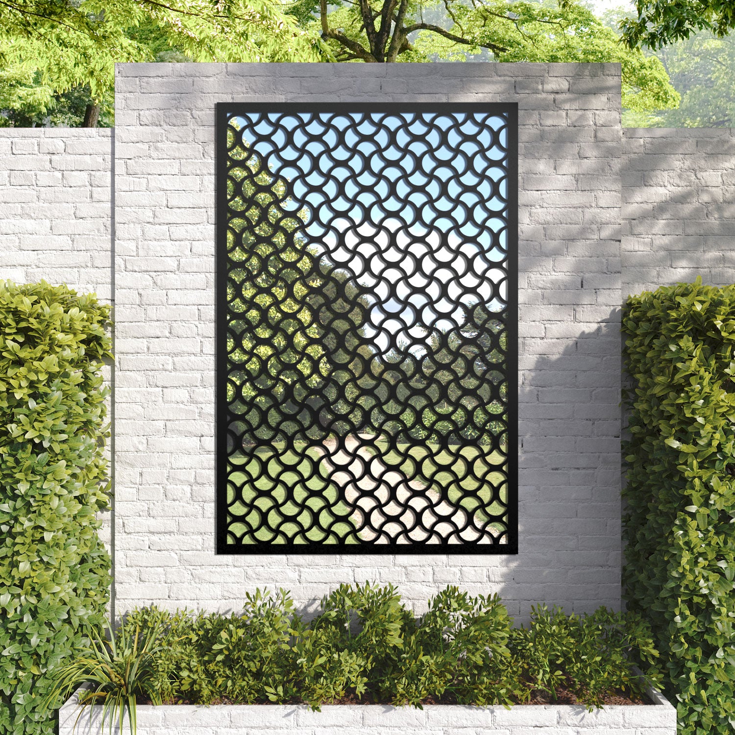 Vida outdoor decorative mirrored panel