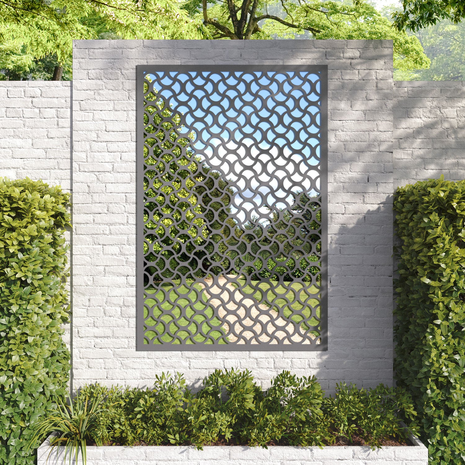 Vida outdoor decorative mirrored panel