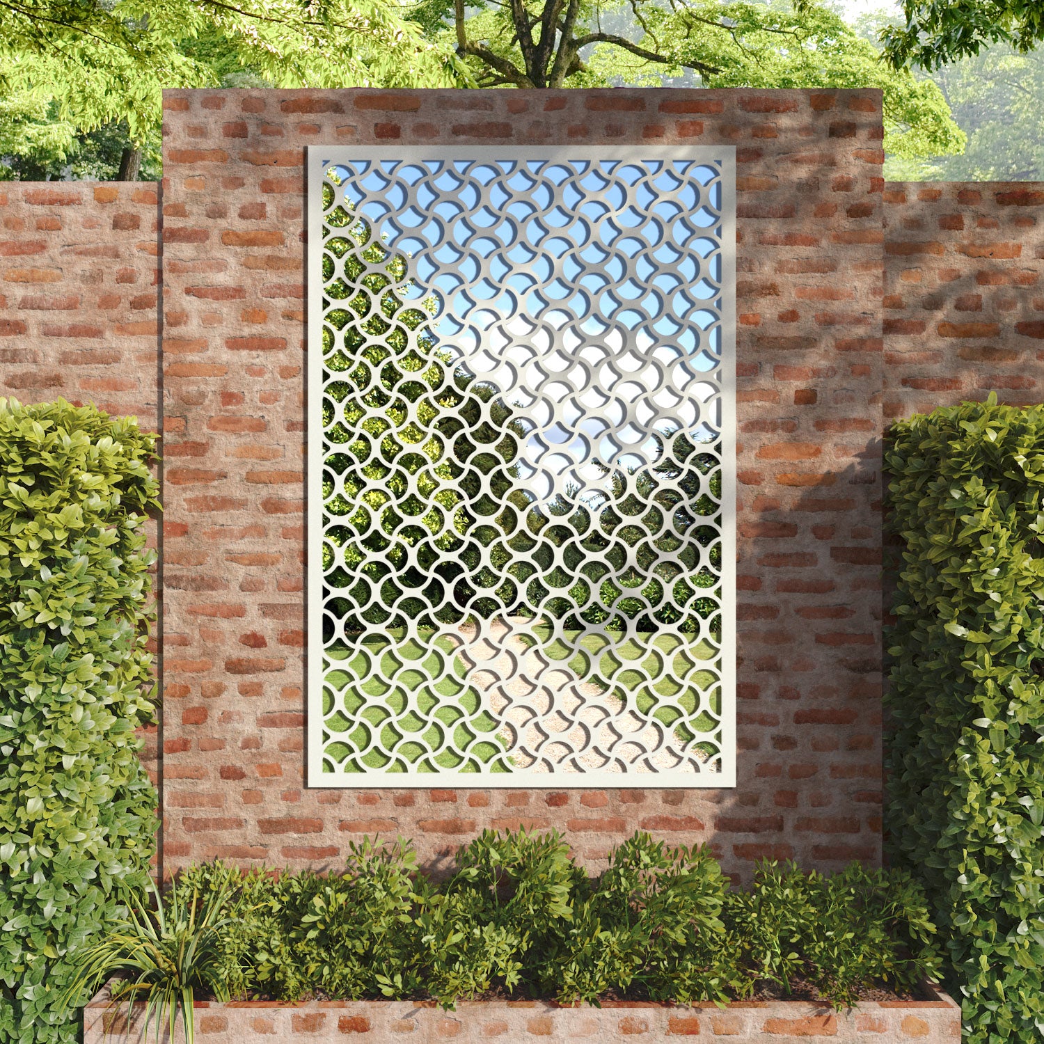 Vida outdoor decorative mirrored panel