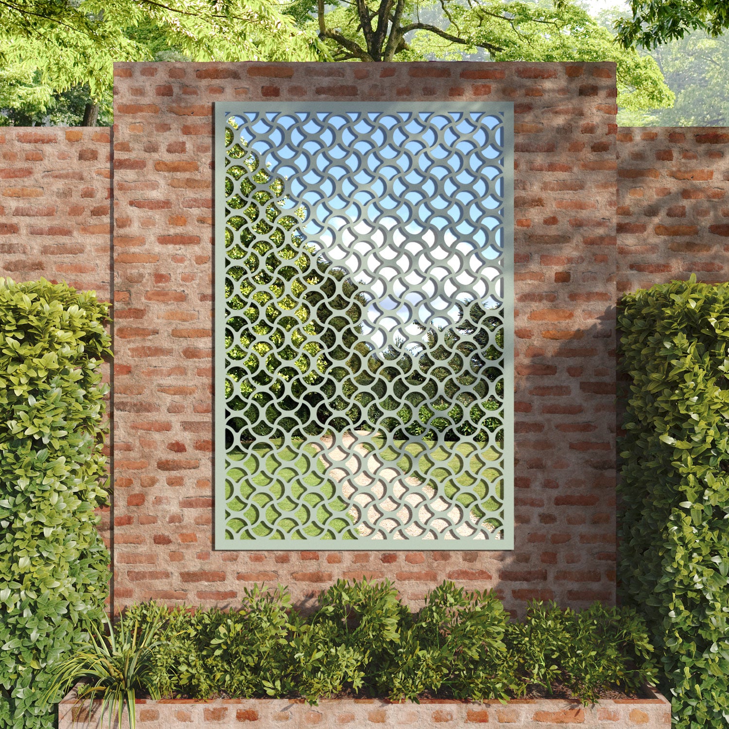 Vida outdoor decorative mirrored panel