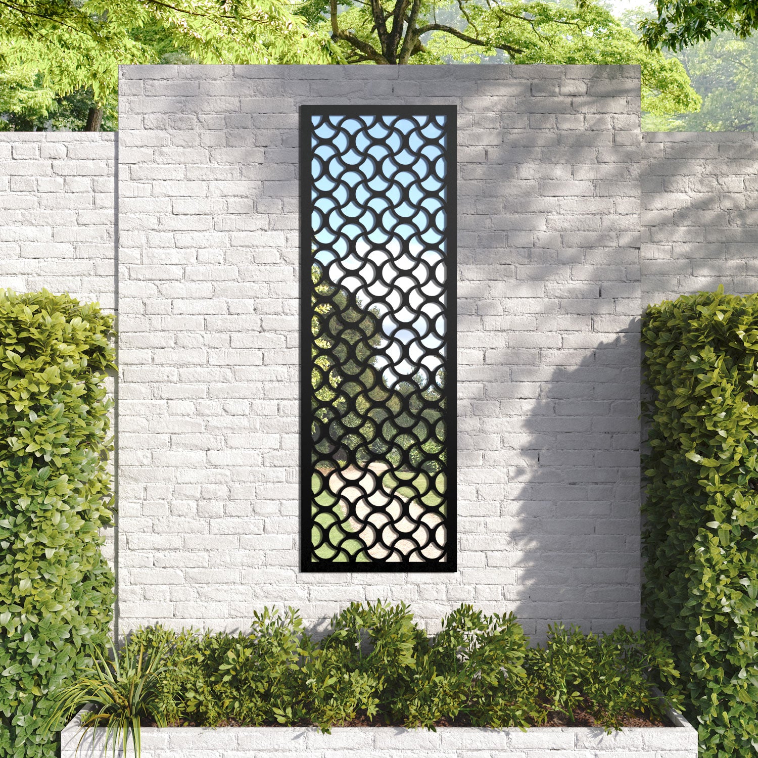 Vida outdoor decorative mirrored panel