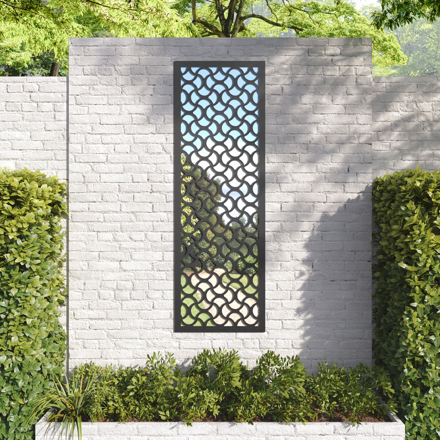 Vida outdoor decorative mirrored panel