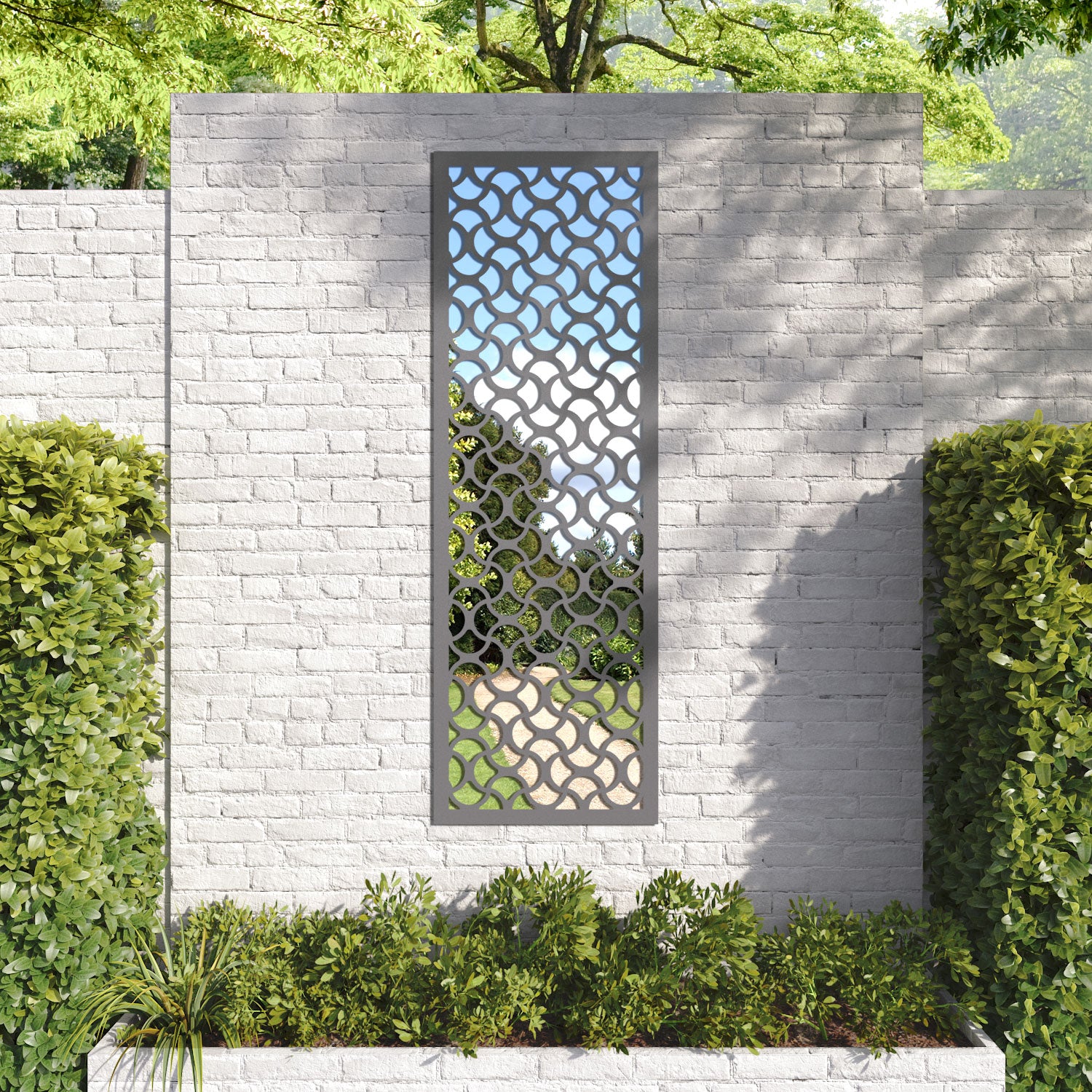 Vida outdoor decorative mirrored panel