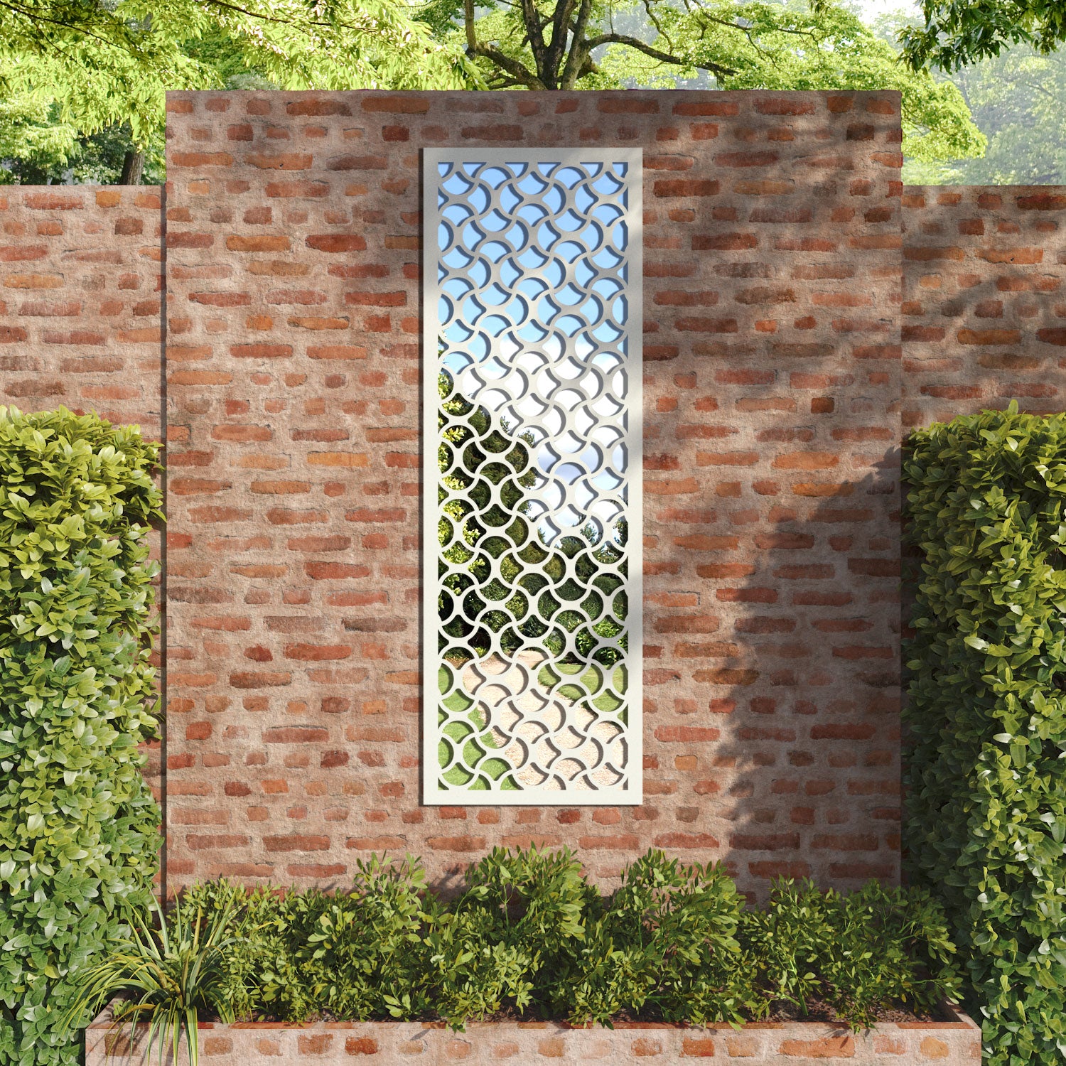 Vida outdoor decorative mirrored panel