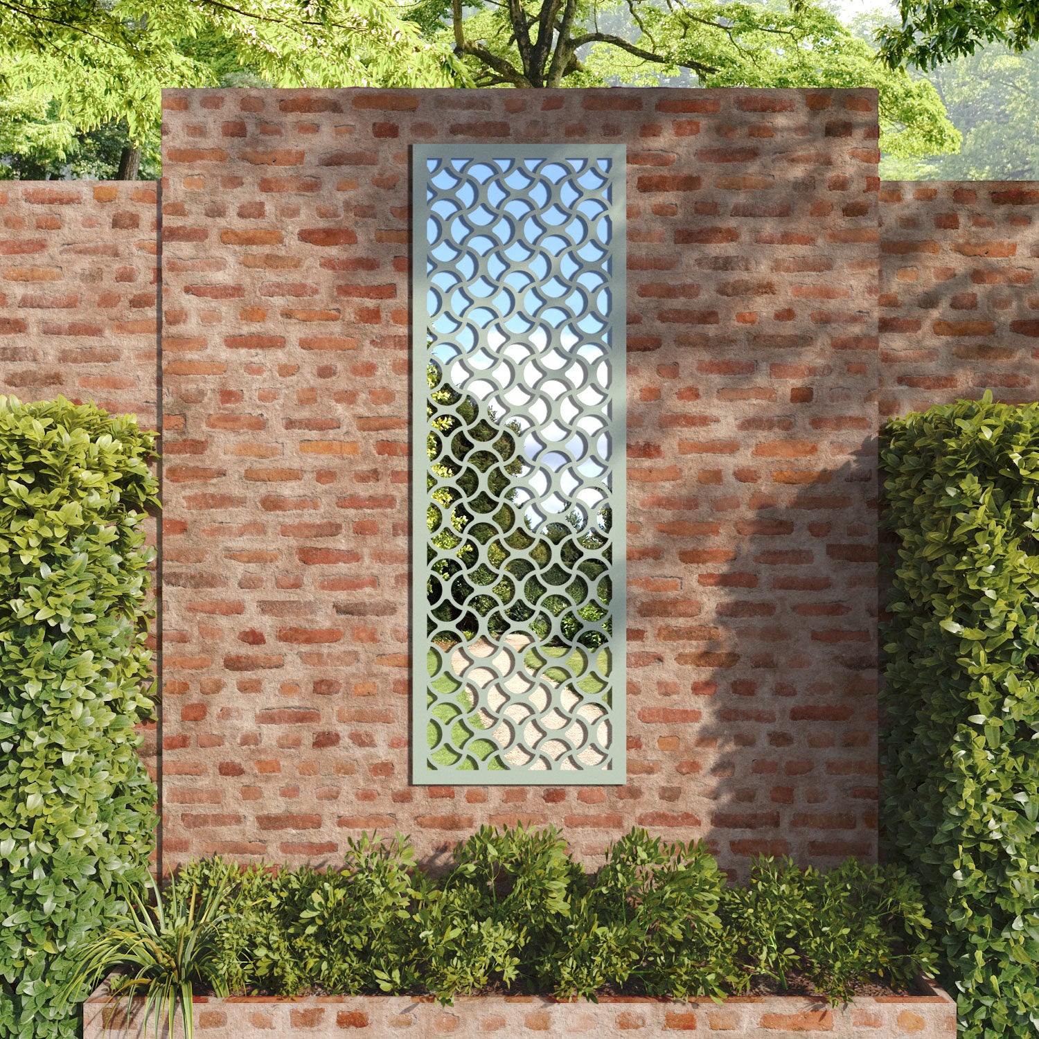 Vida outdoor decorative mirrored panel