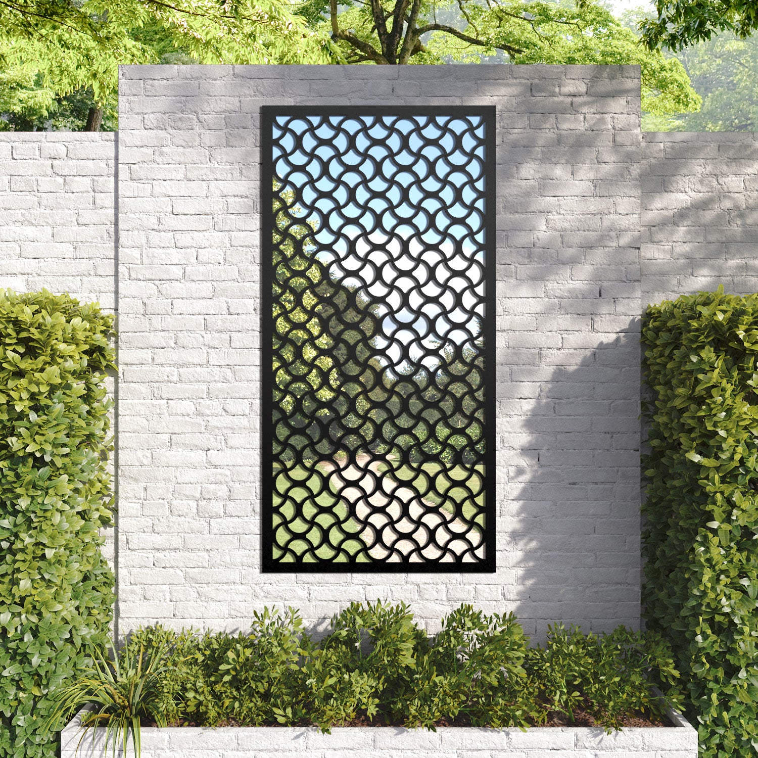 Vida outdoor decorative mirrored panel