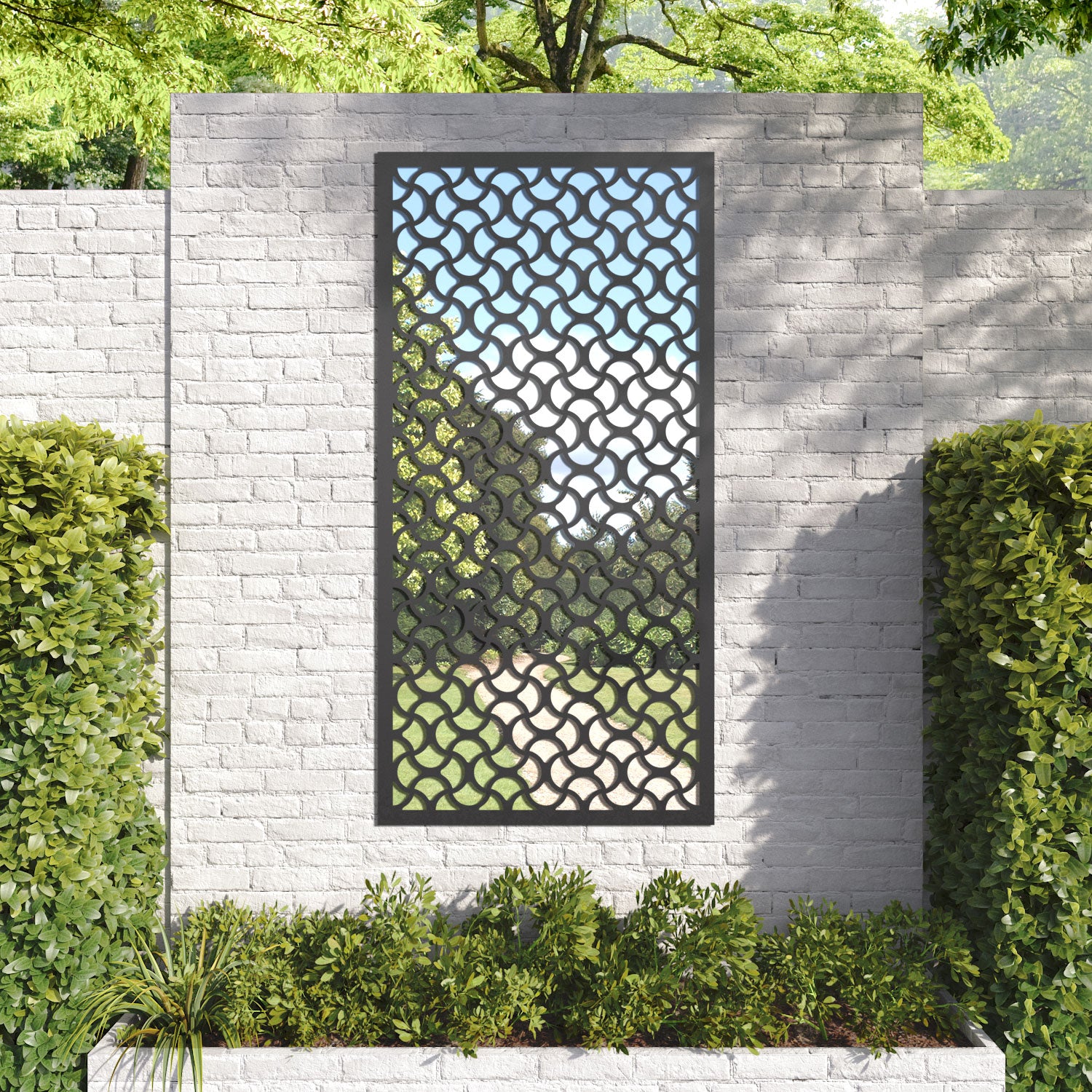 Vida outdoor decorative mirrored panel