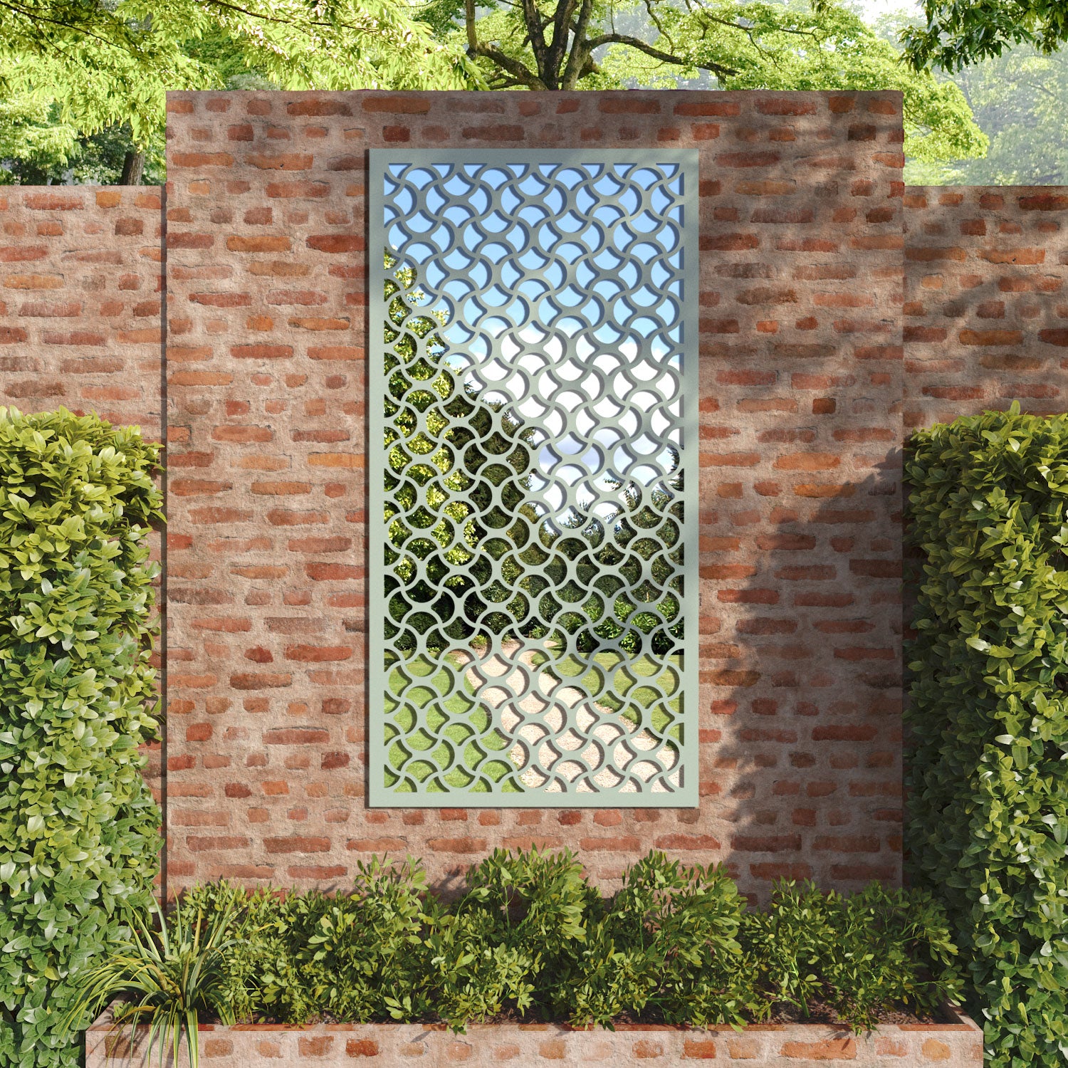 Vida outdoor decorative mirrored panel