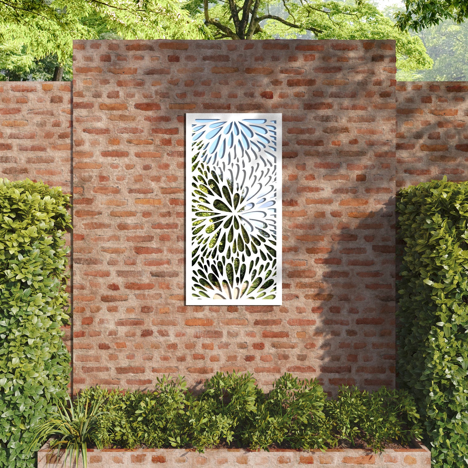 Blossom outdoor decorative mirrored panel