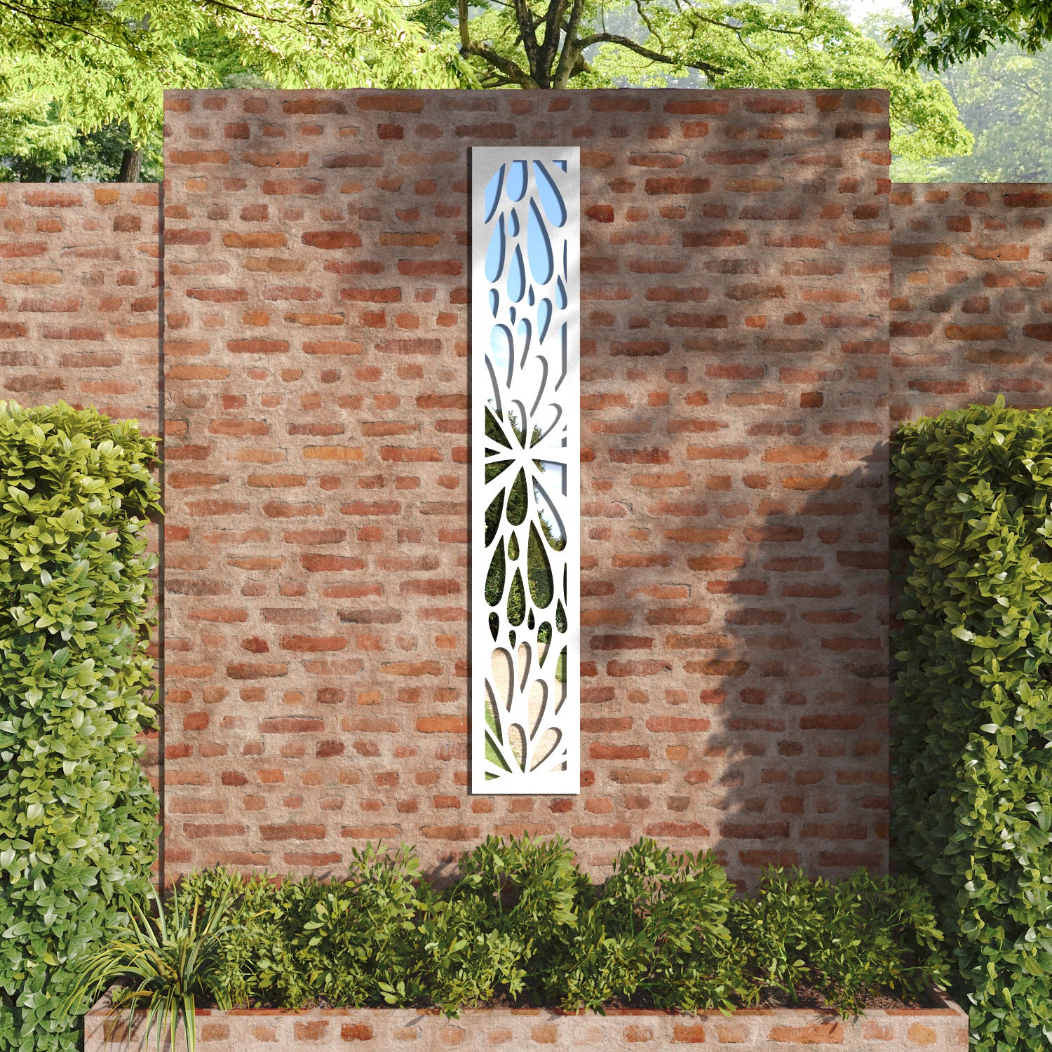 Blossom outdoor decorative mirrored panel