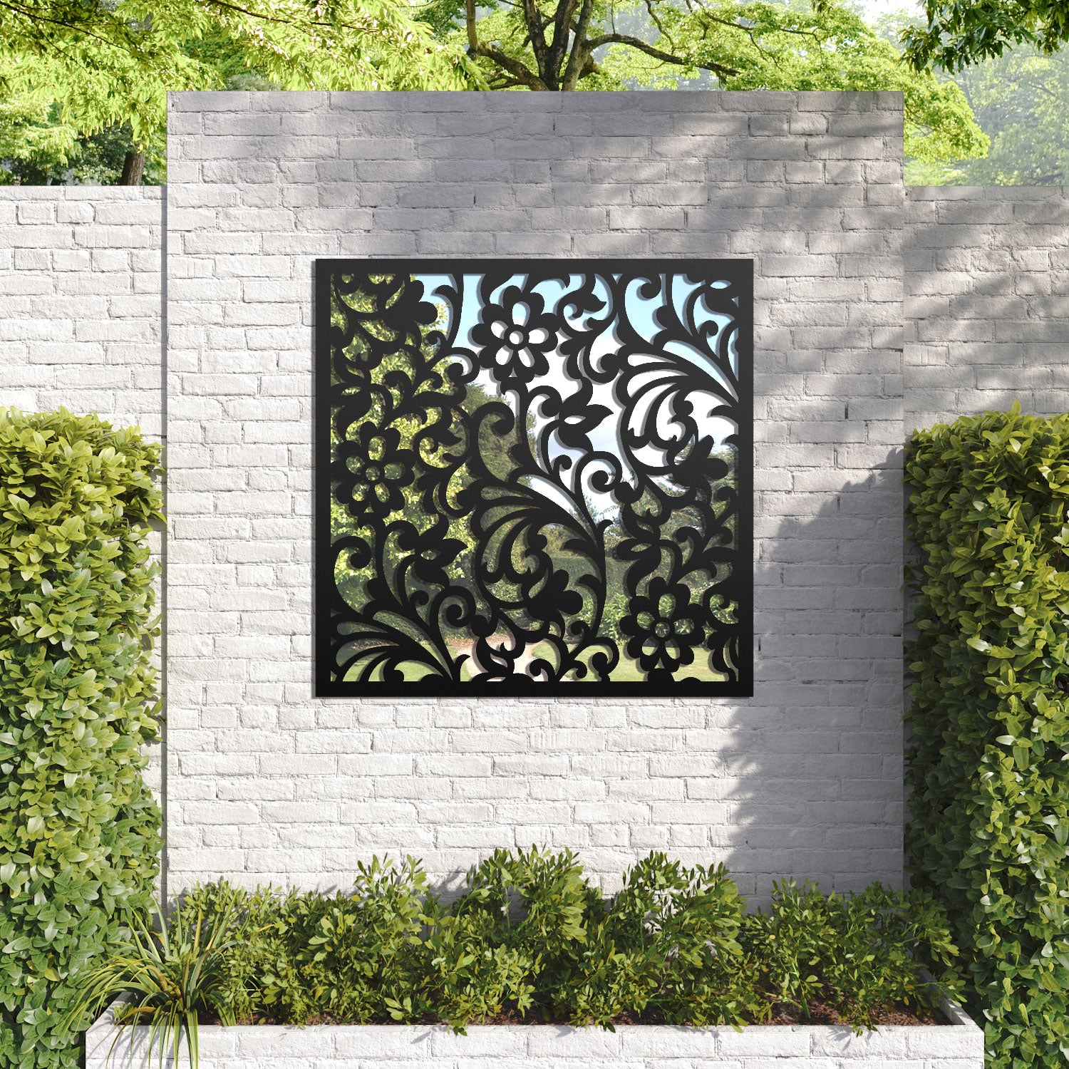 Eden outdoor decorative mirrored panel