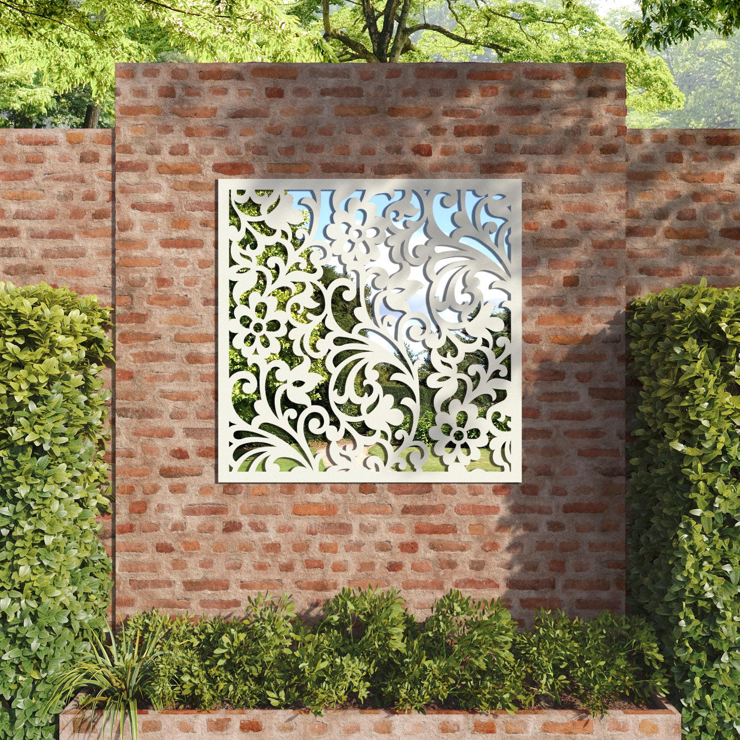 Eden outdoor decorative mirrored panel