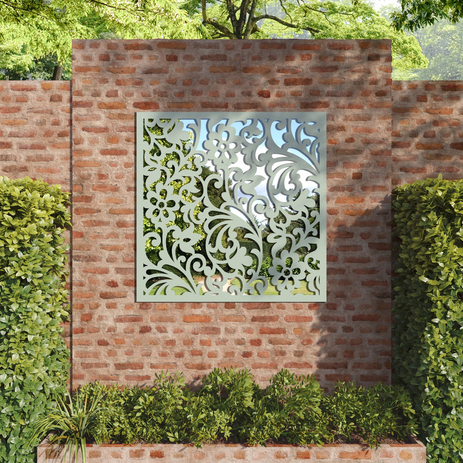 Eden outdoor decorative mirrored panel