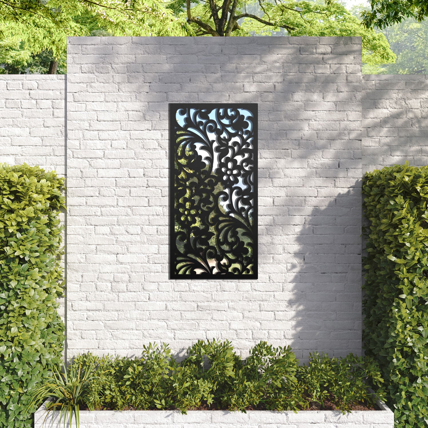 Eden outdoor decorative mirrored panel