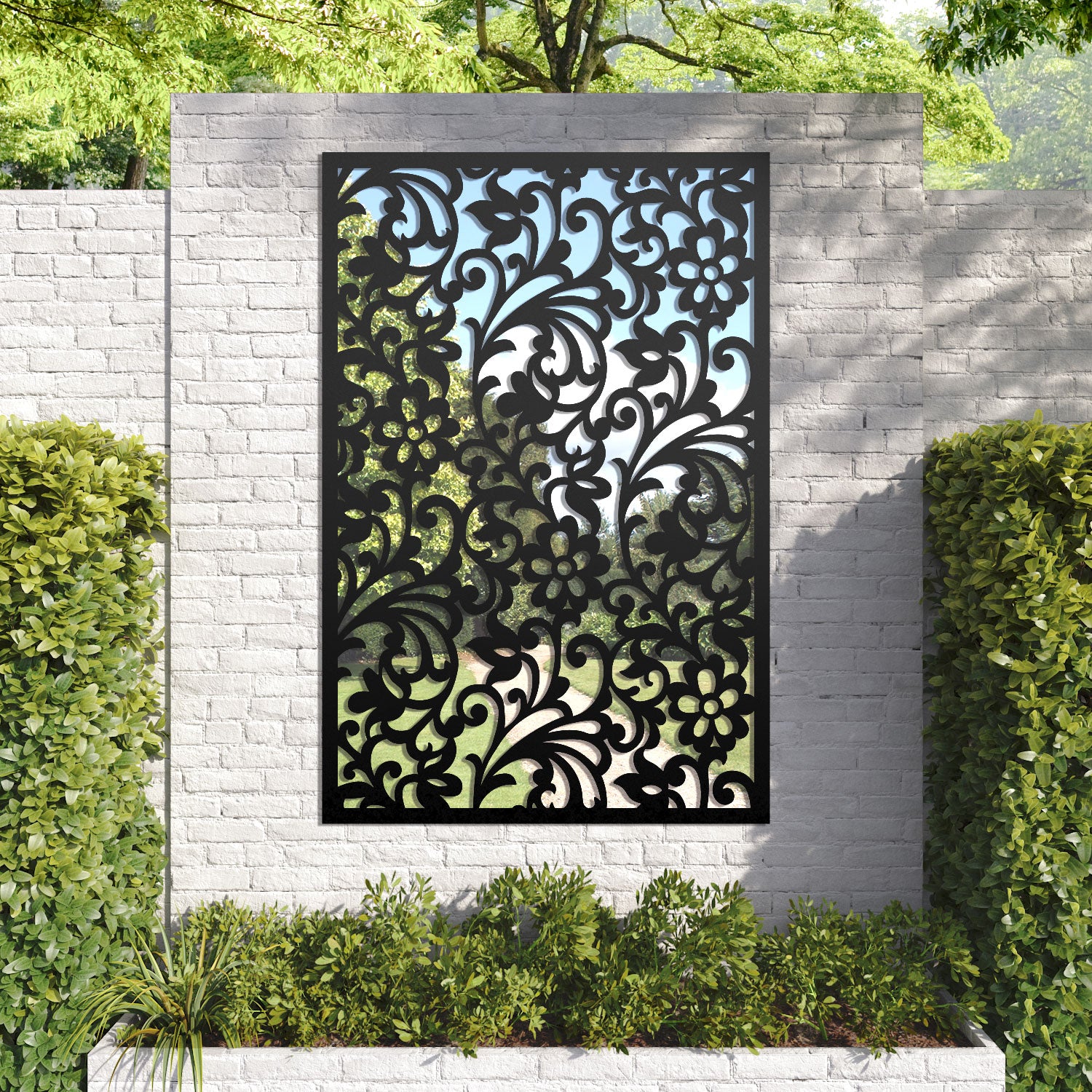 Eden outdoor decorative mirrored panel