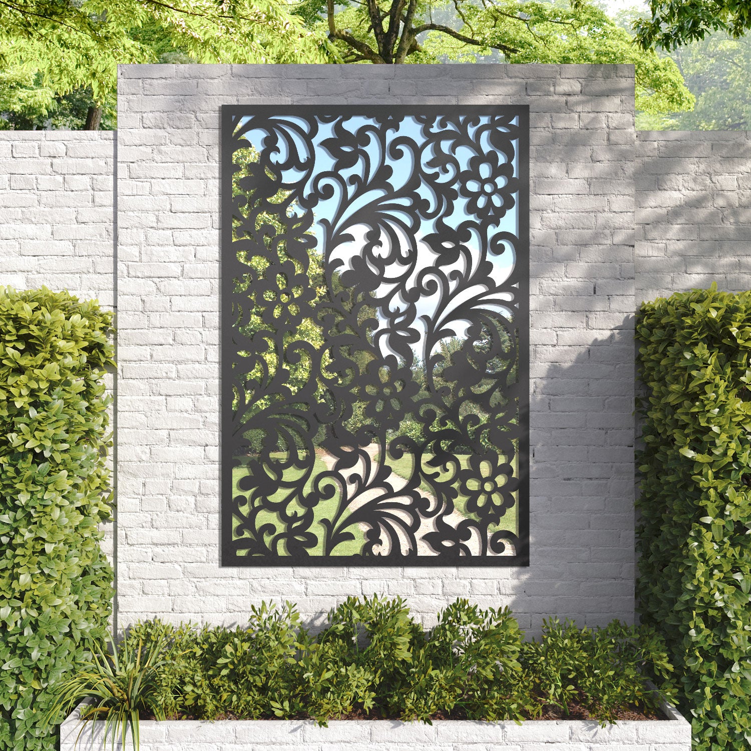 Eden outdoor decorative mirrored panel