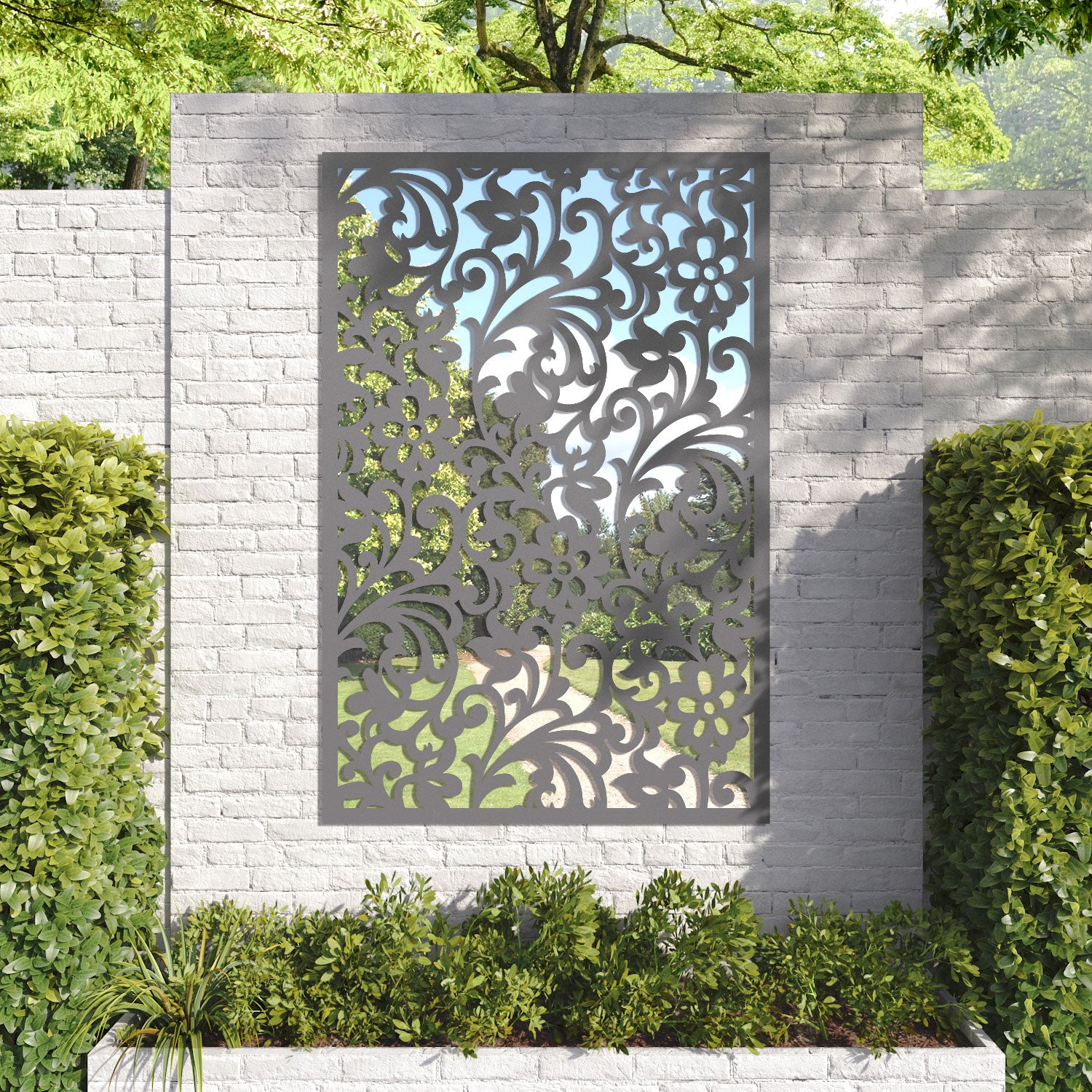 Eden outdoor decorative mirrored panel