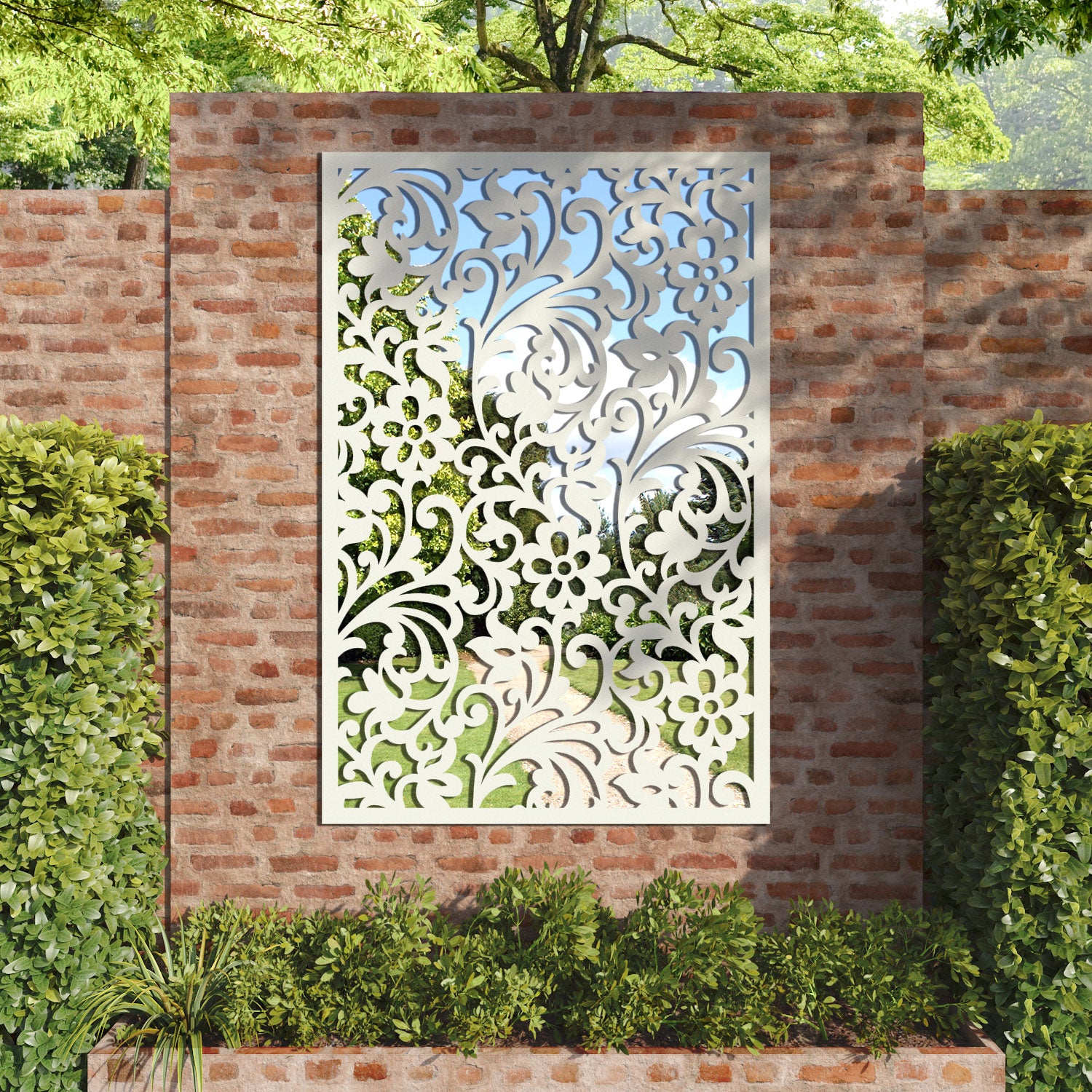 Eden outdoor decorative mirrored panel