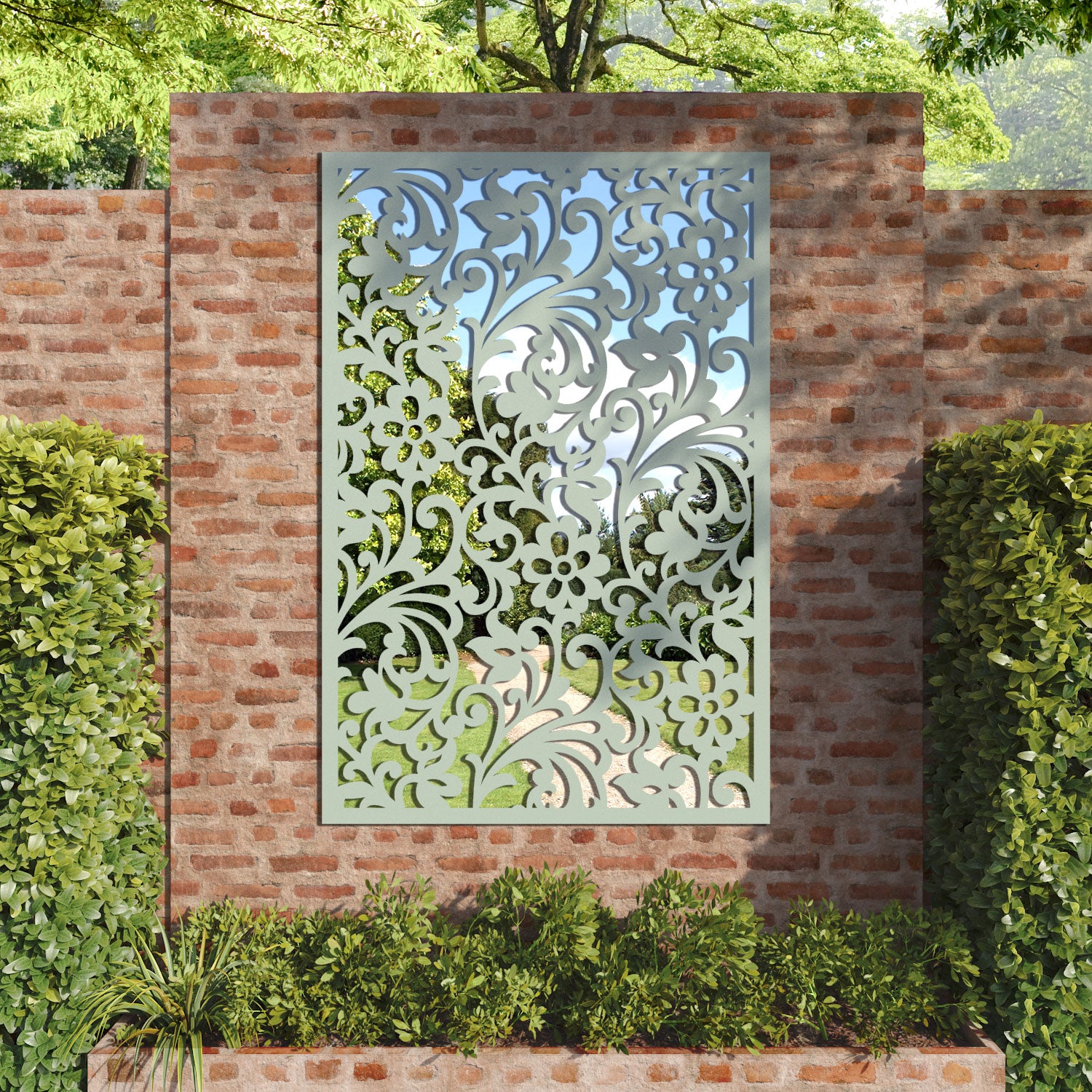 Eden outdoor decorative mirrored panel