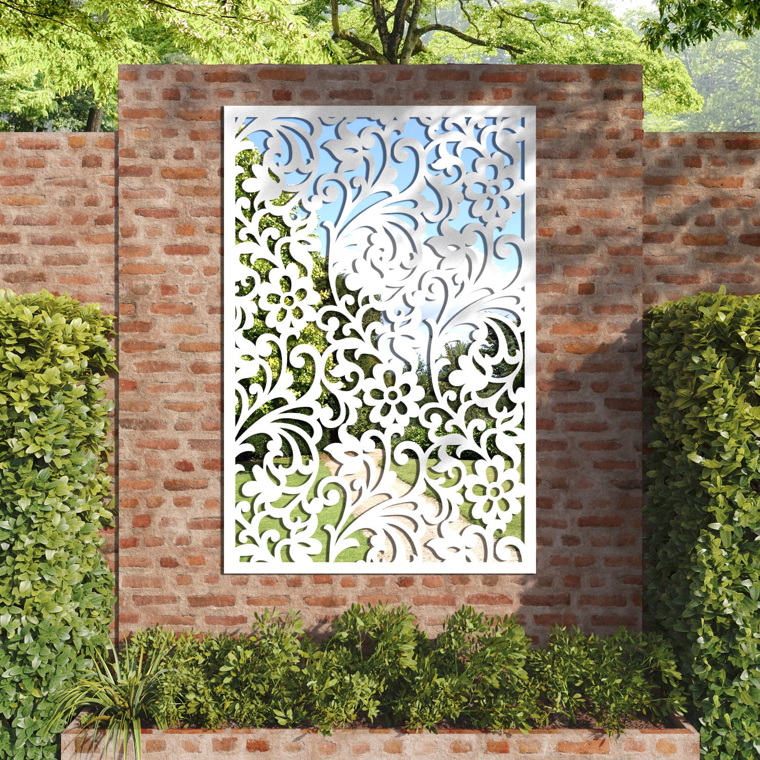 Eden outdoor decorative mirrored panel