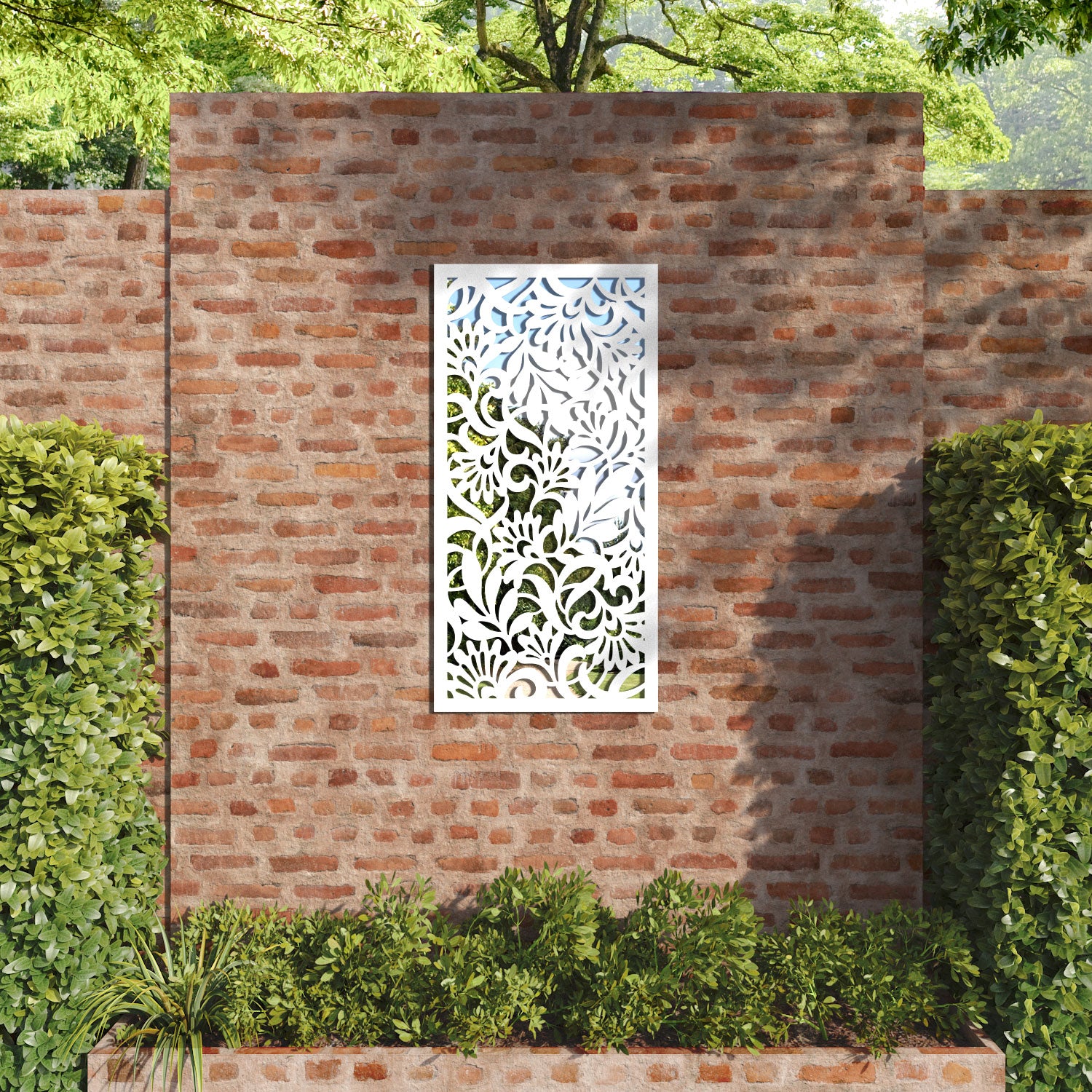 Heritage outdoor decorative mirrored panel