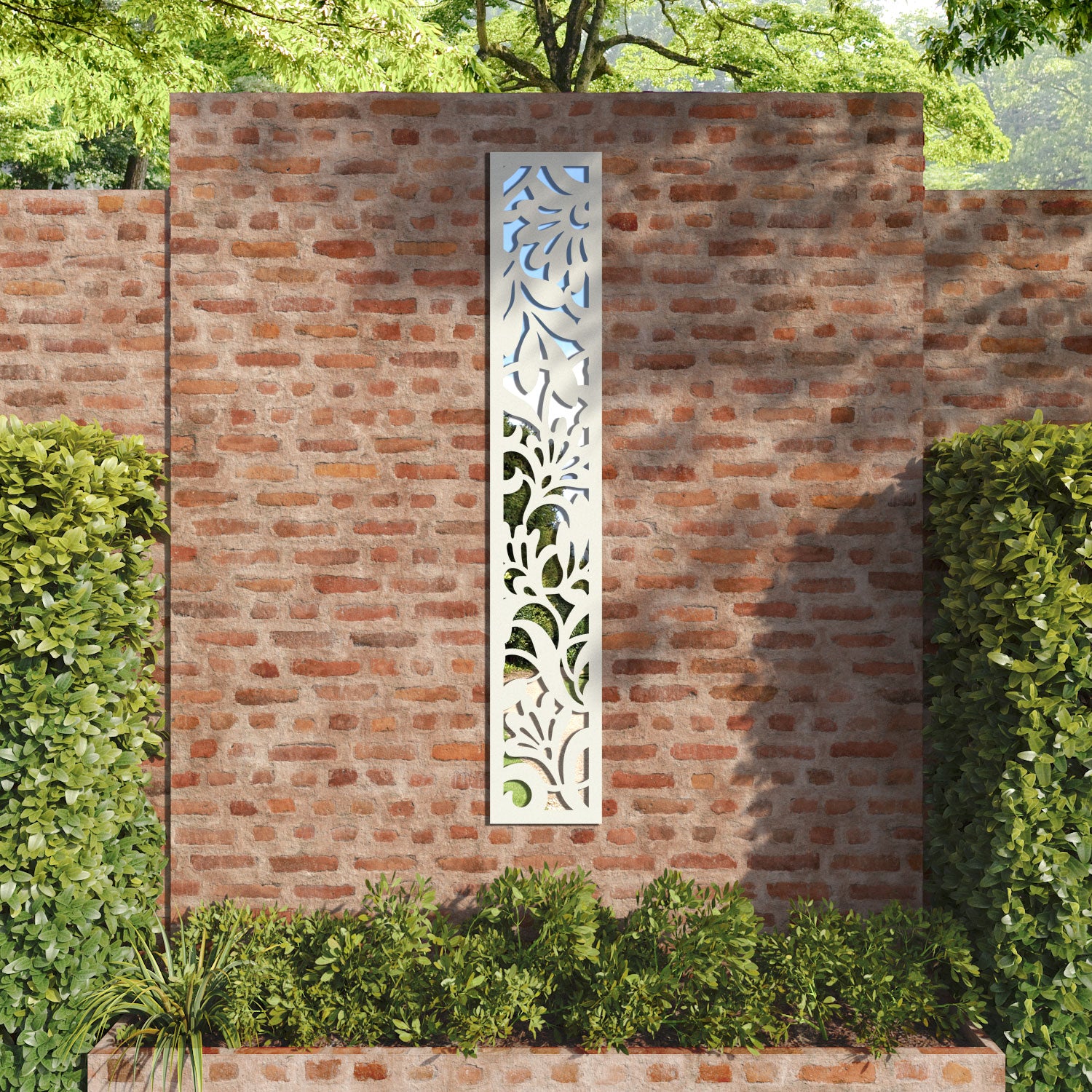 Heritage outdoor decorative mirrored panel